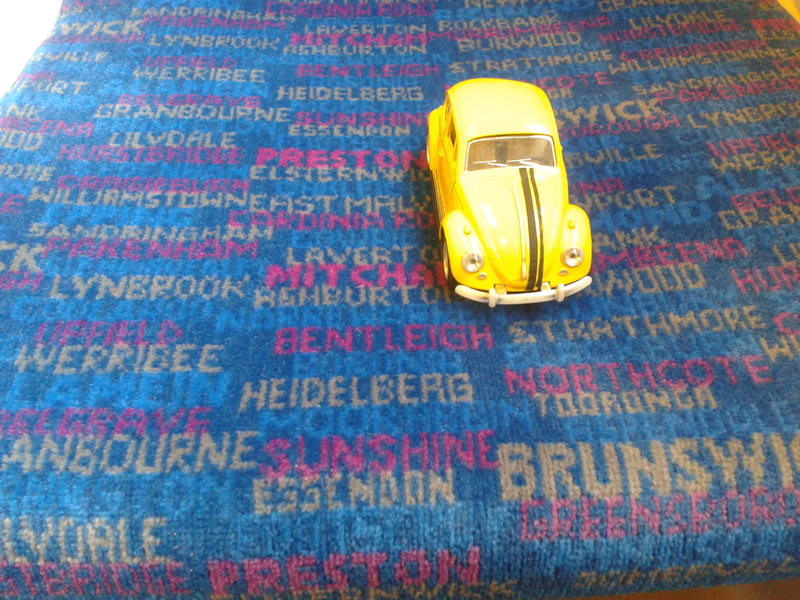 TTB on a train seat.